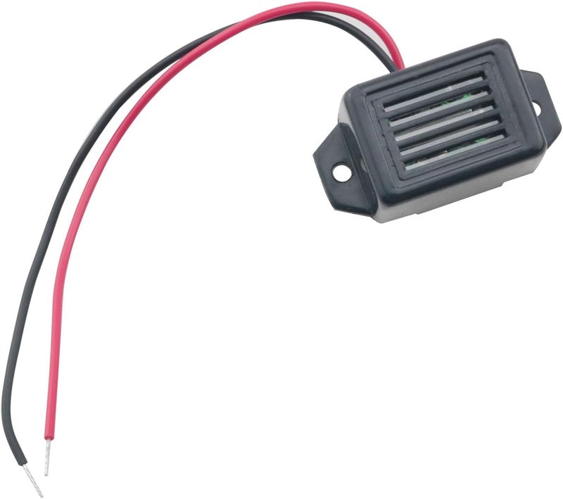 CHENJIN 2PCS Electronic Buzzer Alarm 12V 400Hz Plastic Buzzer Continuous Audible Loud Tone Piezo Alarm for Computer Printer Copier Audible Device Black - Image 3